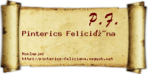 Pinterics Feliciána névjegykártya